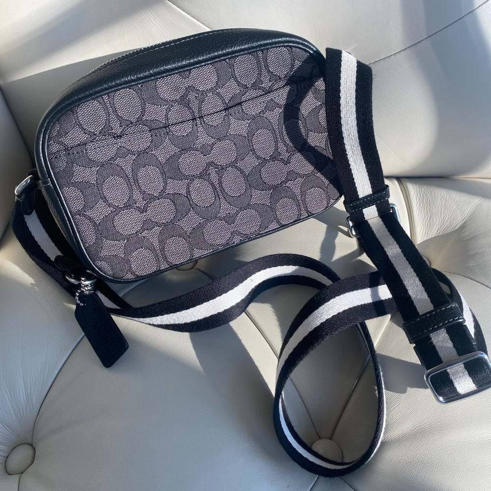 Coach Signature Black and Gray Crossbody Bag - Picture 2 of 10